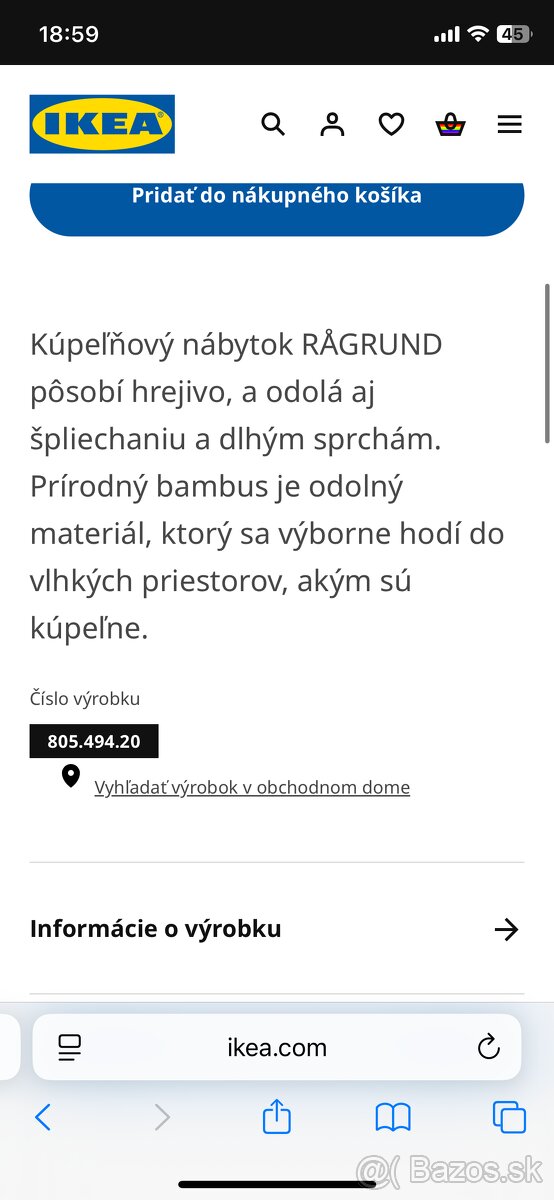 Ikea Ragrund policovy diel bambus bambusove police - 3