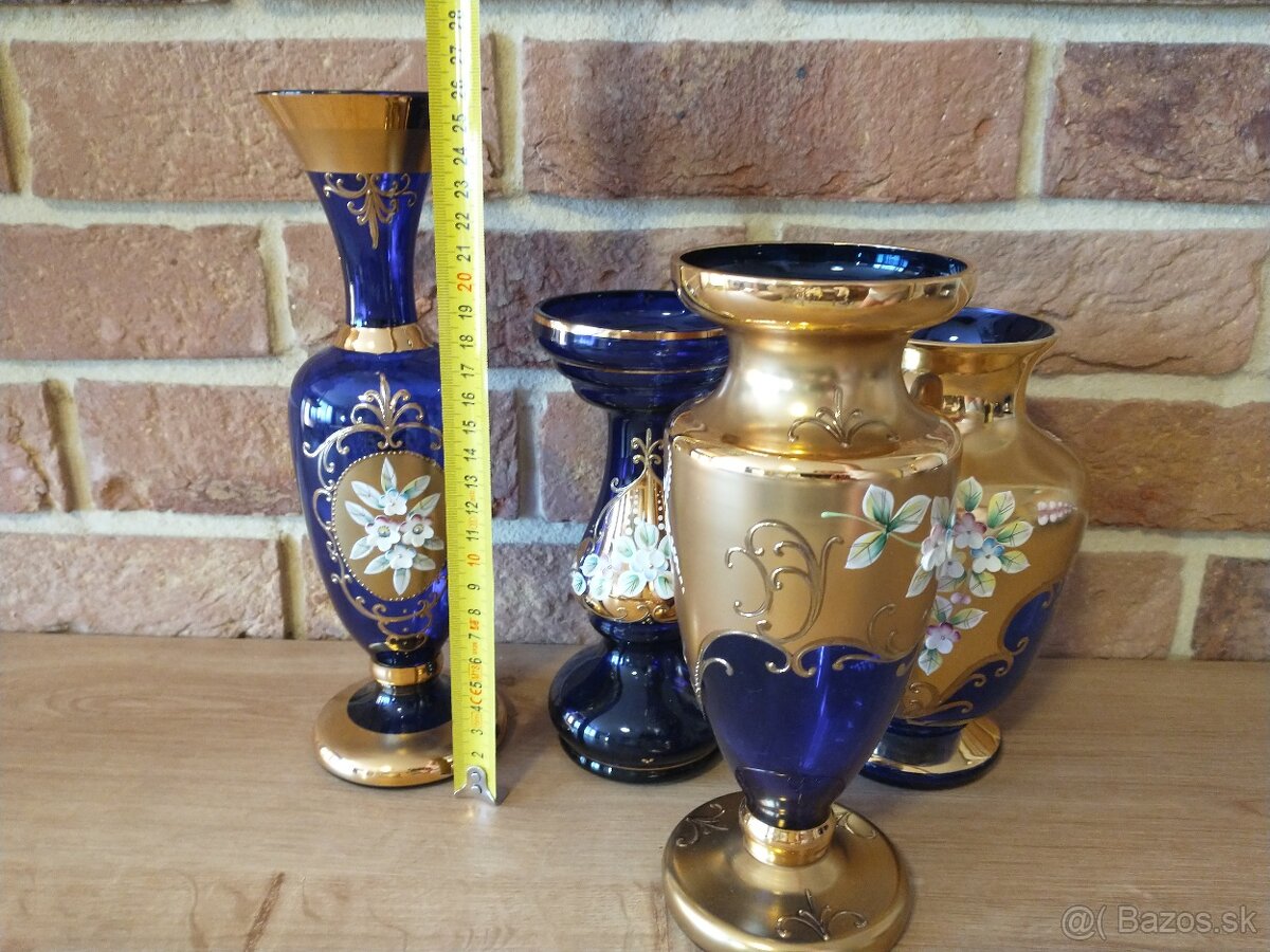 borské sklo,misa, váza, svietnik, popolník,flakón,napoleonky - 3