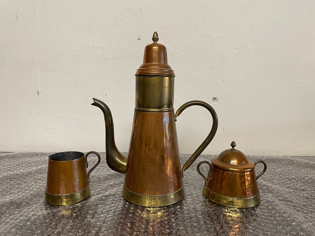 Měděný kávový set - 3