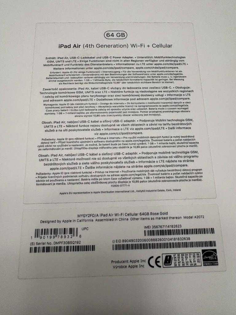 Apple iPad Air 4, Wi-Fi Cellular 64GB Rose gold - 3