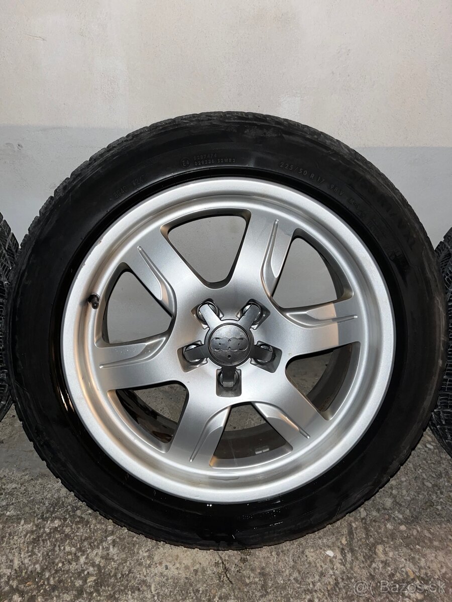 DISKY R17 AUDI/VW/ŠKODA 5x112 + zimné Barum - TOP STAV - 3