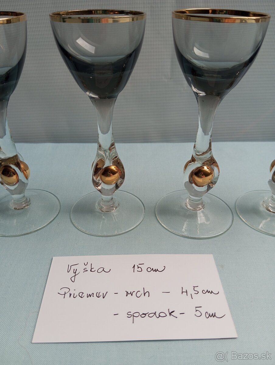 POHÁRE - ZLATÁ ZUZANA - dymová farba - 3