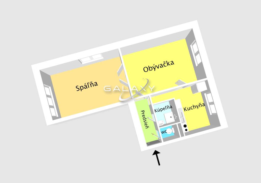 2-izbový byt na predaj - centrum Fiľakova - 3