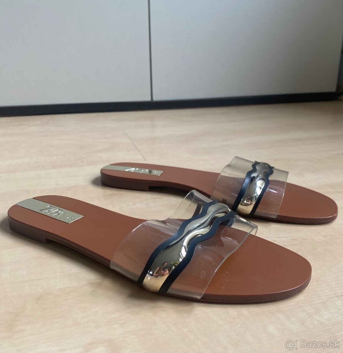 Letné šľapky ZARA s priesvitné elegantné - 3