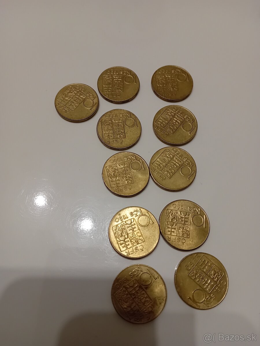 10 Kčs 1990 T. G. Masaryk minca - 3