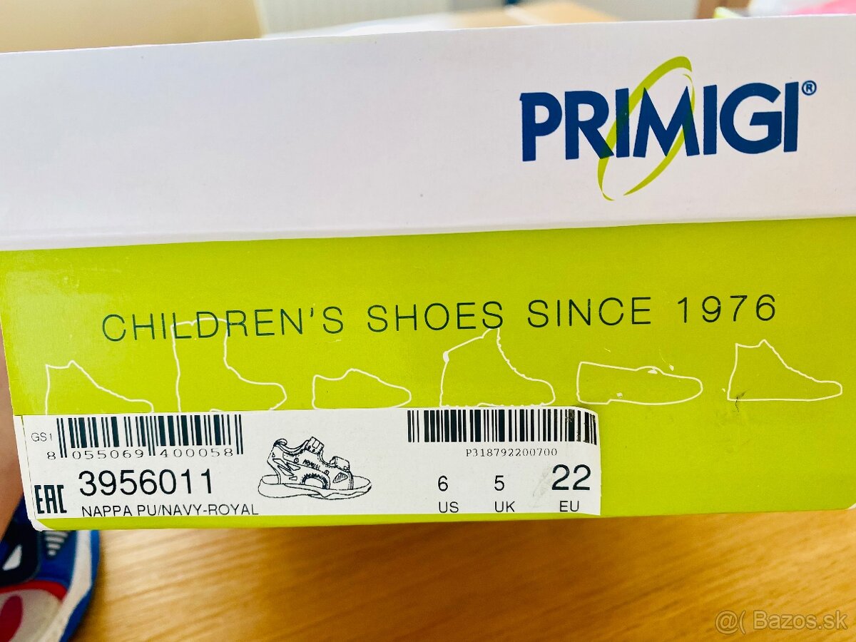 Detské sandále Primigi veľkosť 23 farba modro- šedé - 3
