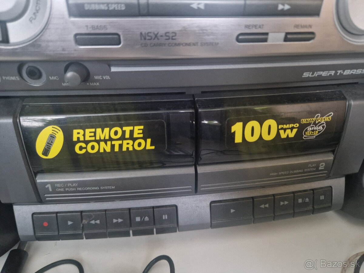 Prenosné rádio veža AIWA 230v 12v Autoberia aj Baterky - 3