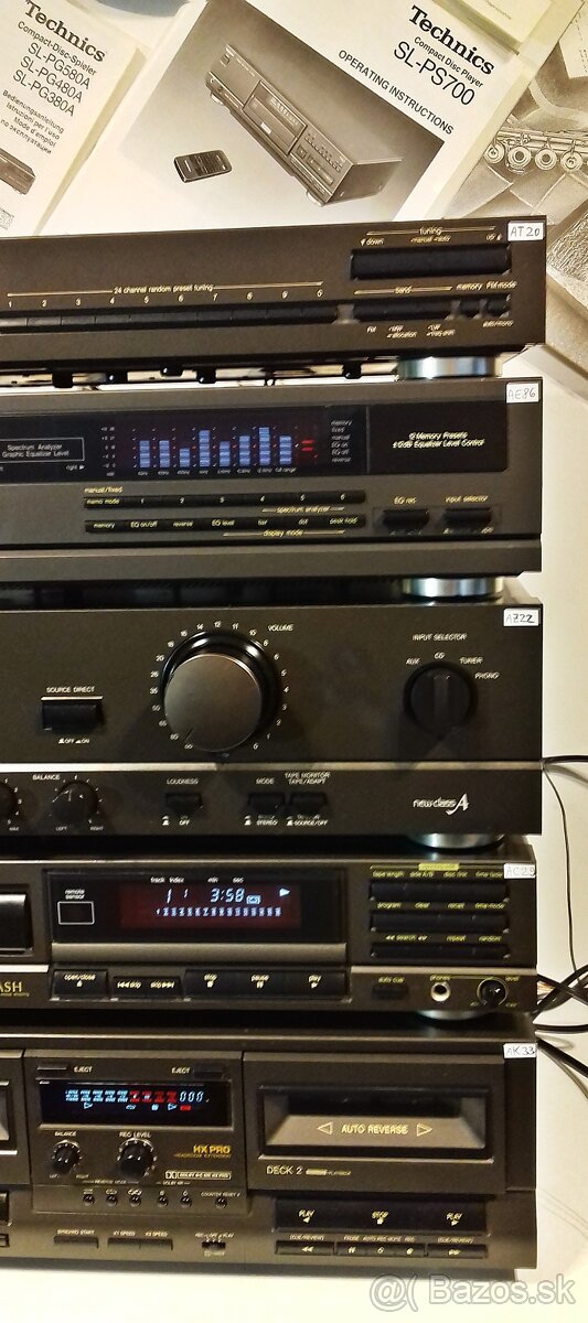 Zostava TECHNICS B01 tuner,equalizer,zosilnovac,CD,tape deck - 3