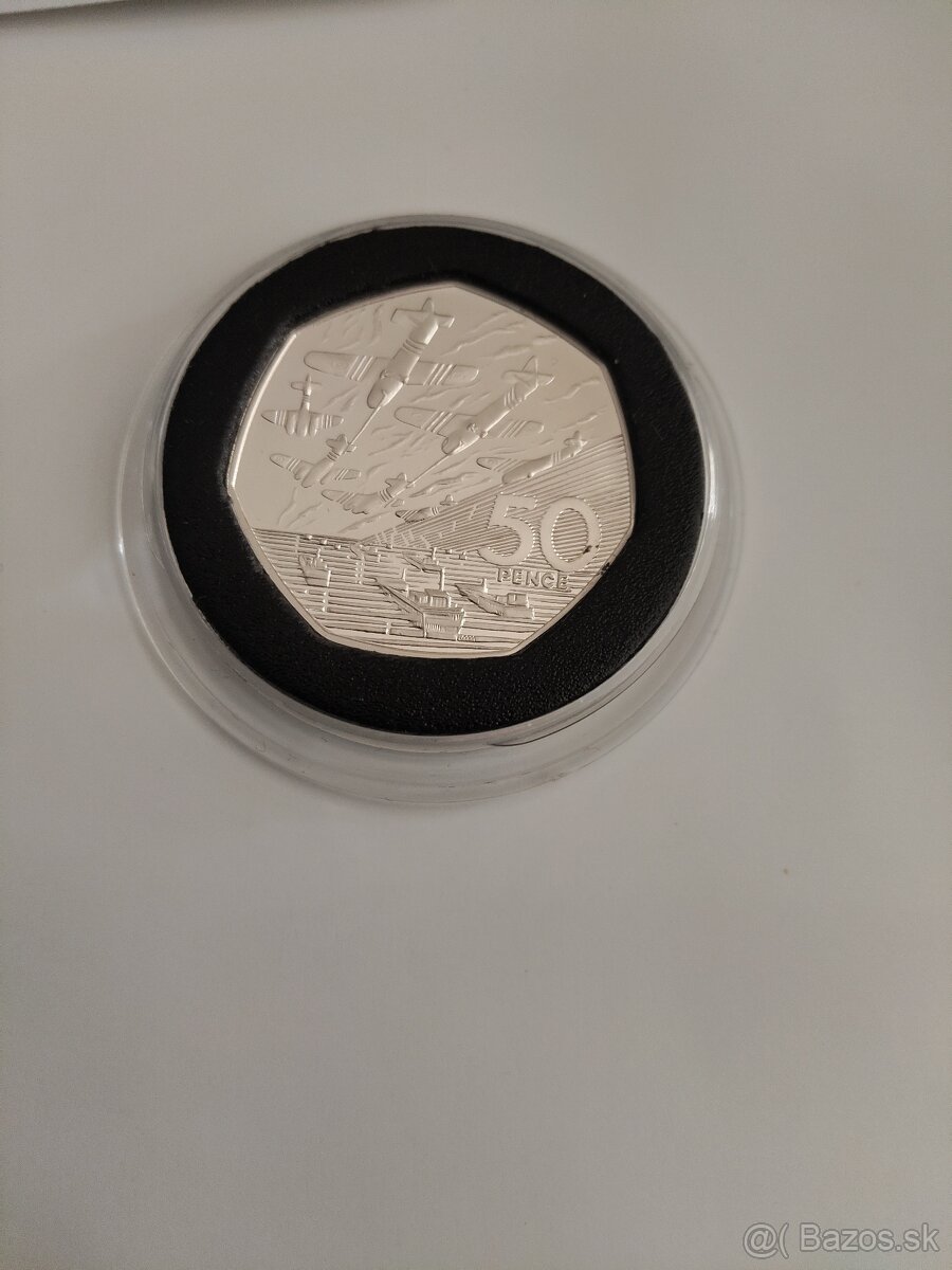50 pence strieborná minca - 3