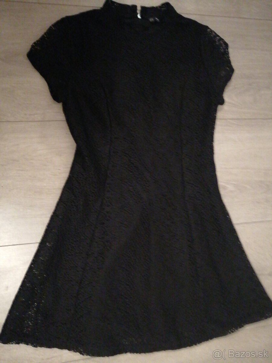 Dámske čierne čipkové šaty zn. Zara - 3