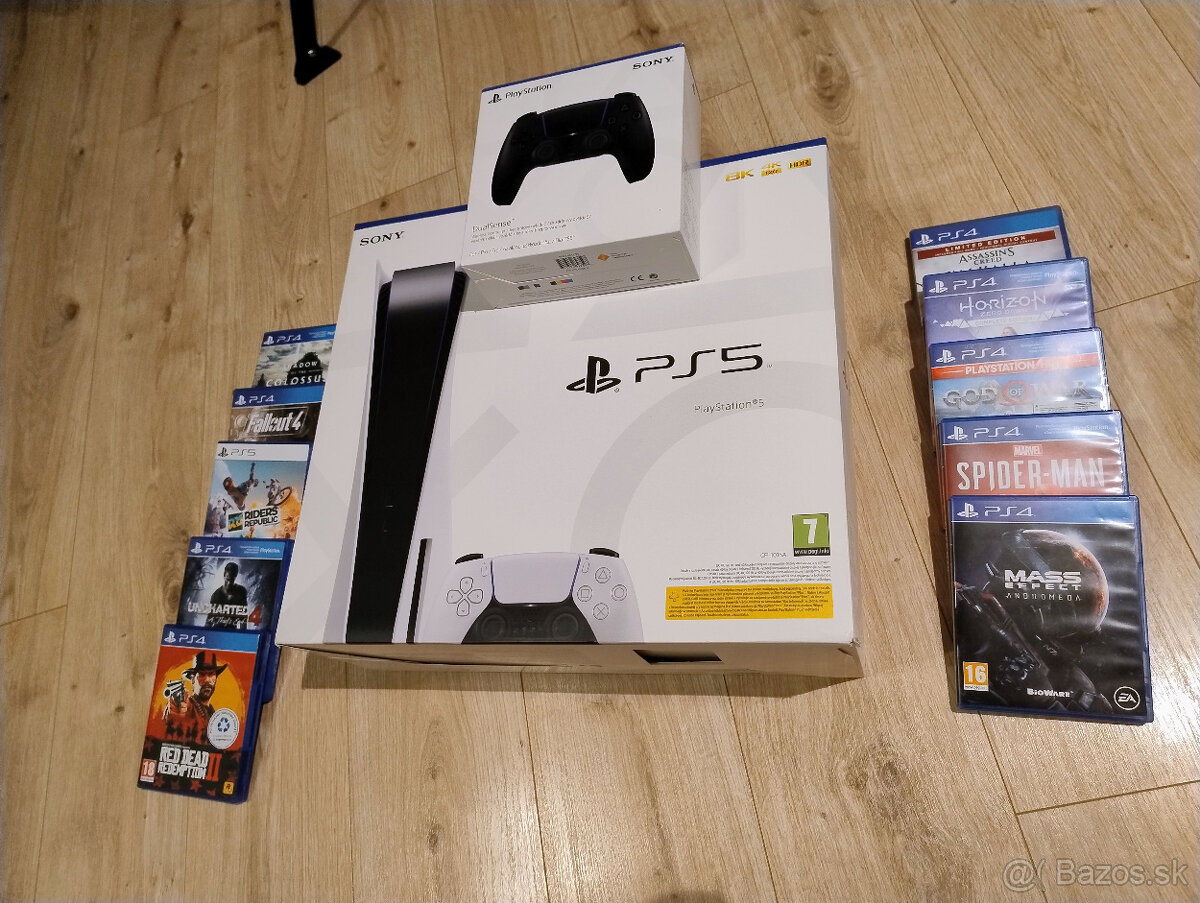 PLAYSTATION 5 s mechanikou + 2 ovládače + 10 hier - 3