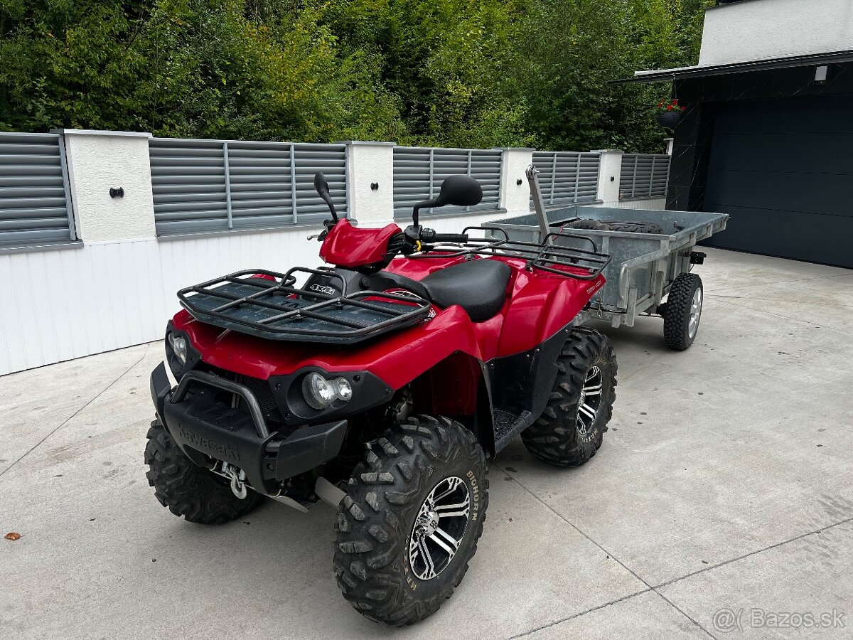 Kawasaki Brute Force 750+Výklopný Vozík+Radlica na sneh - 3