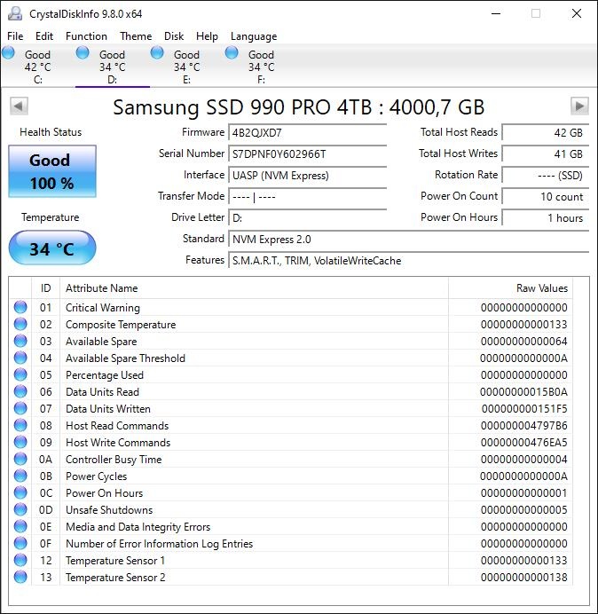 Samsung 990 PRO M.2 SSD 4TB - 3