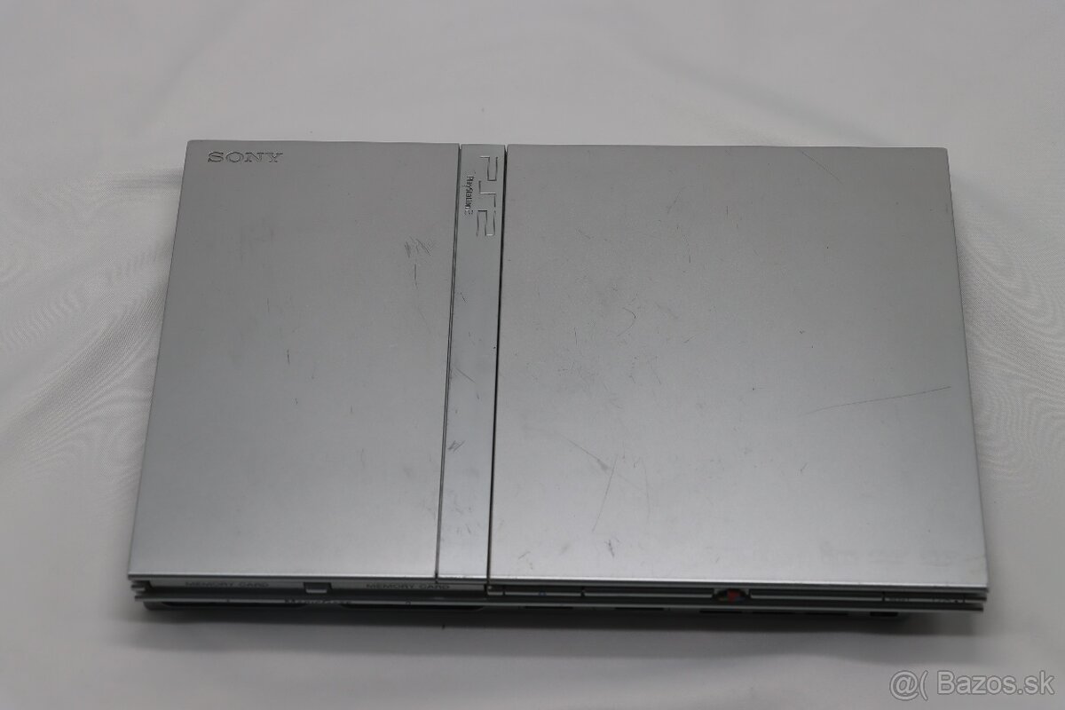 PlayStation 2 Slim Silver SCPH-70004 / komplet prísluš. - 3