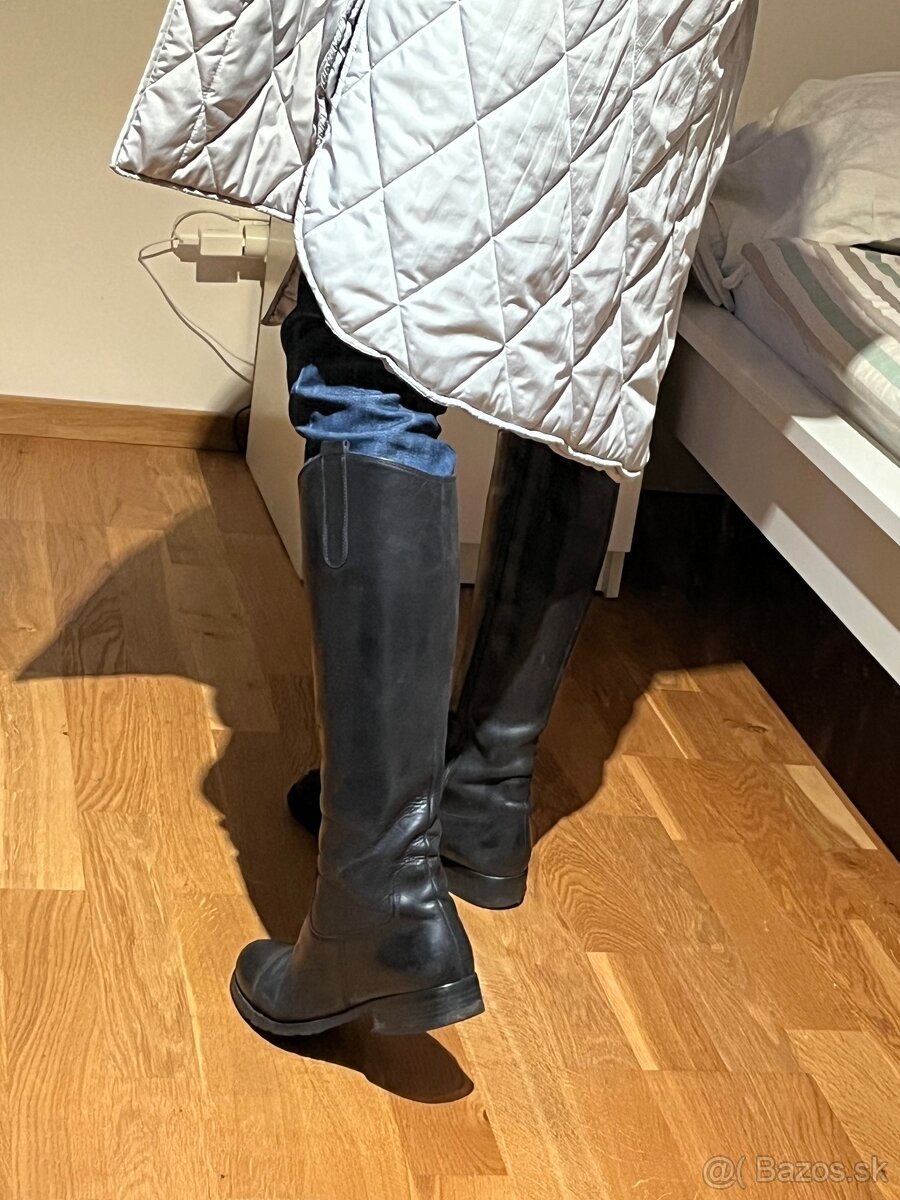 Čierne kožené čižmy Gabor - 3