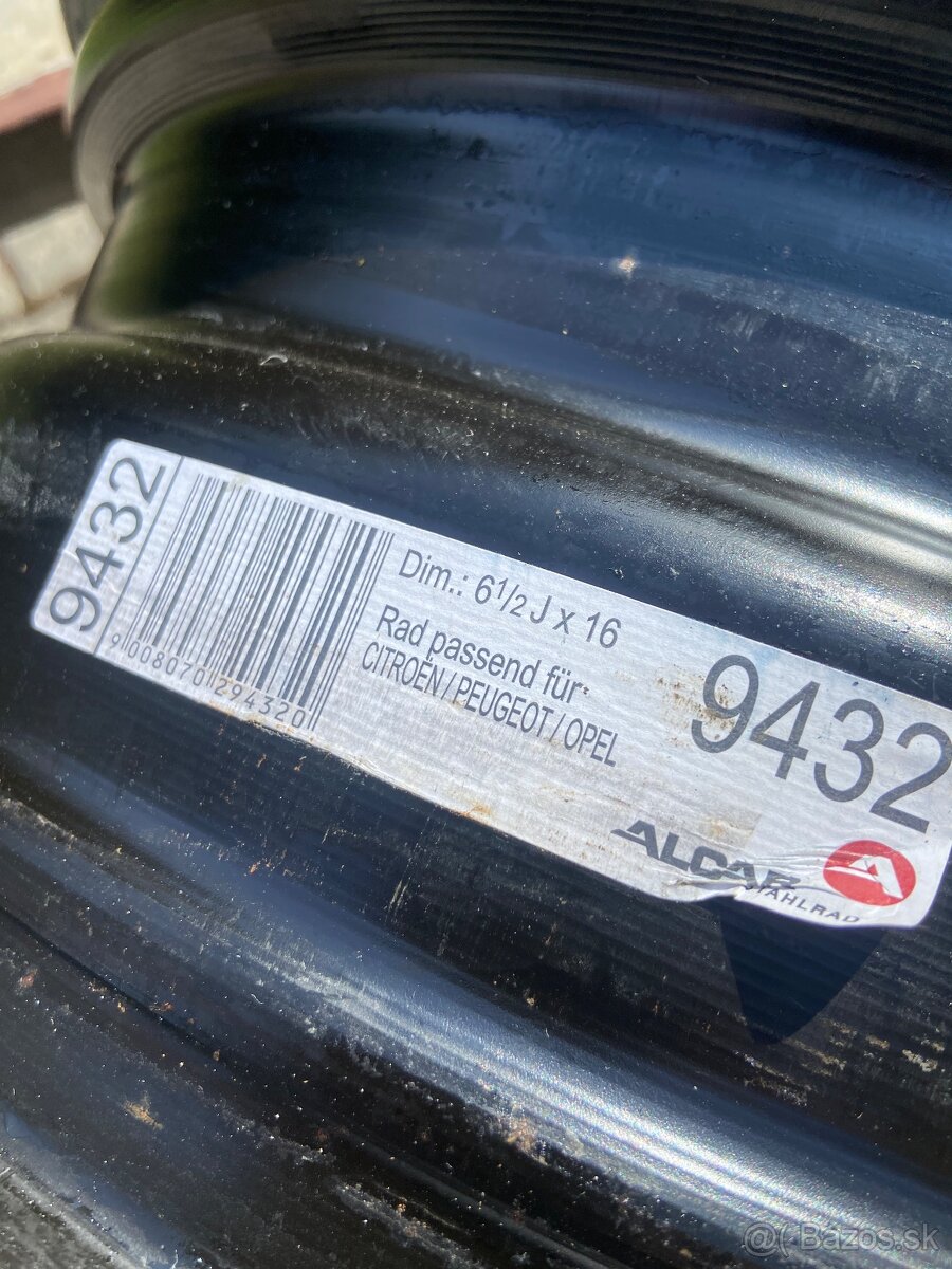 Plechové disky 4x108 R16 6,5J ET20 - 3