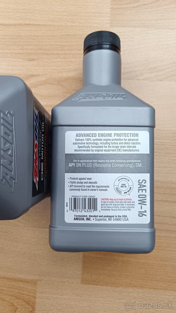 Motorový olej 0W-16 Amsoil - 3