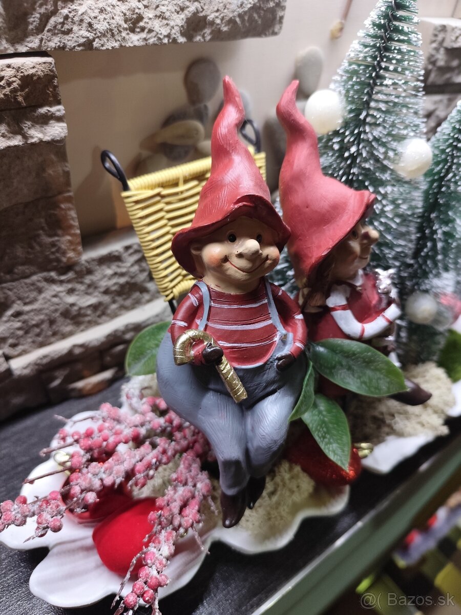 Vianočná dekorácia škriatkovia - 3