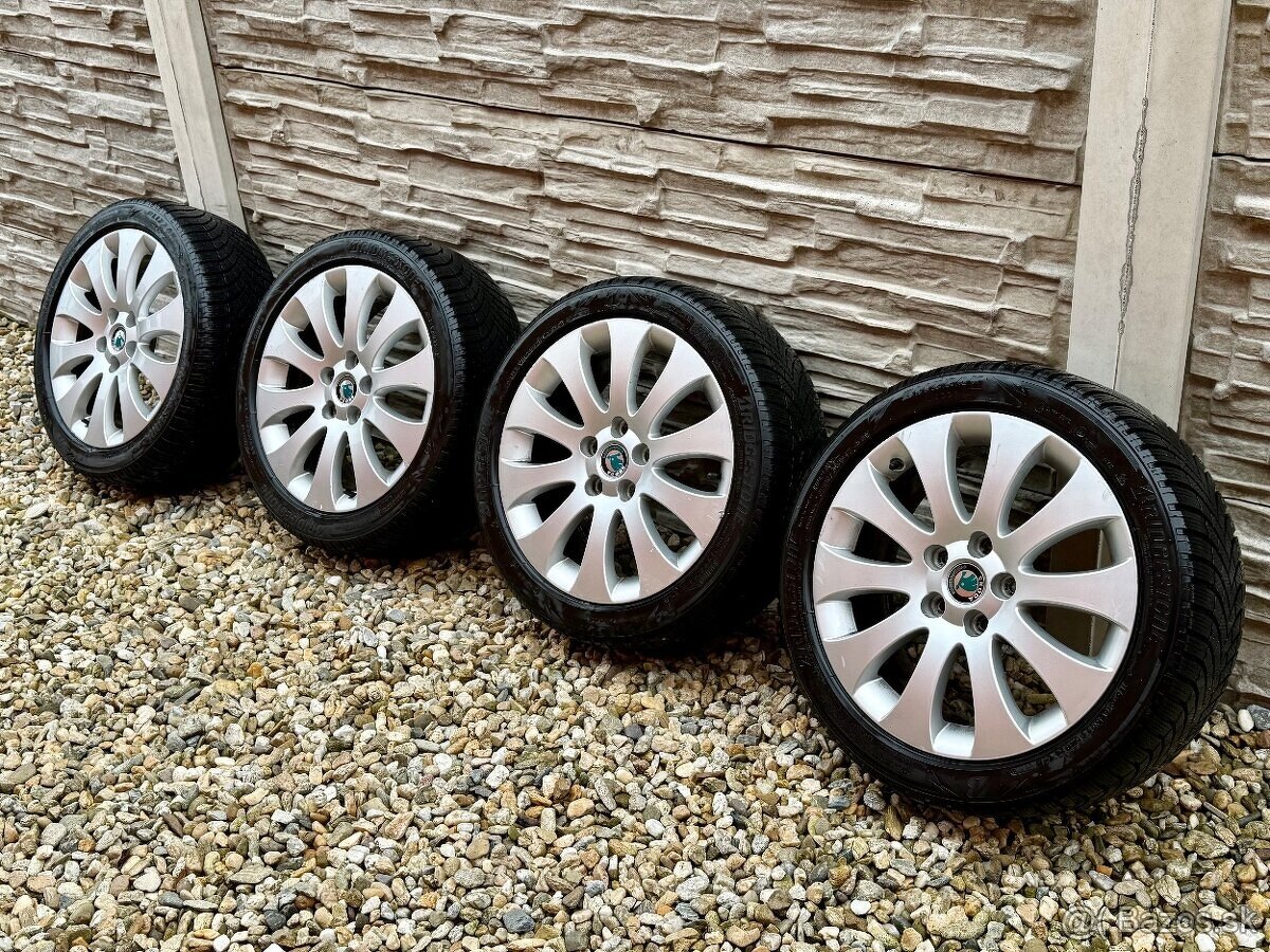 Komplet zimnú sadu alu Škoda VENUS - 5x112 225/45 R17. - 3