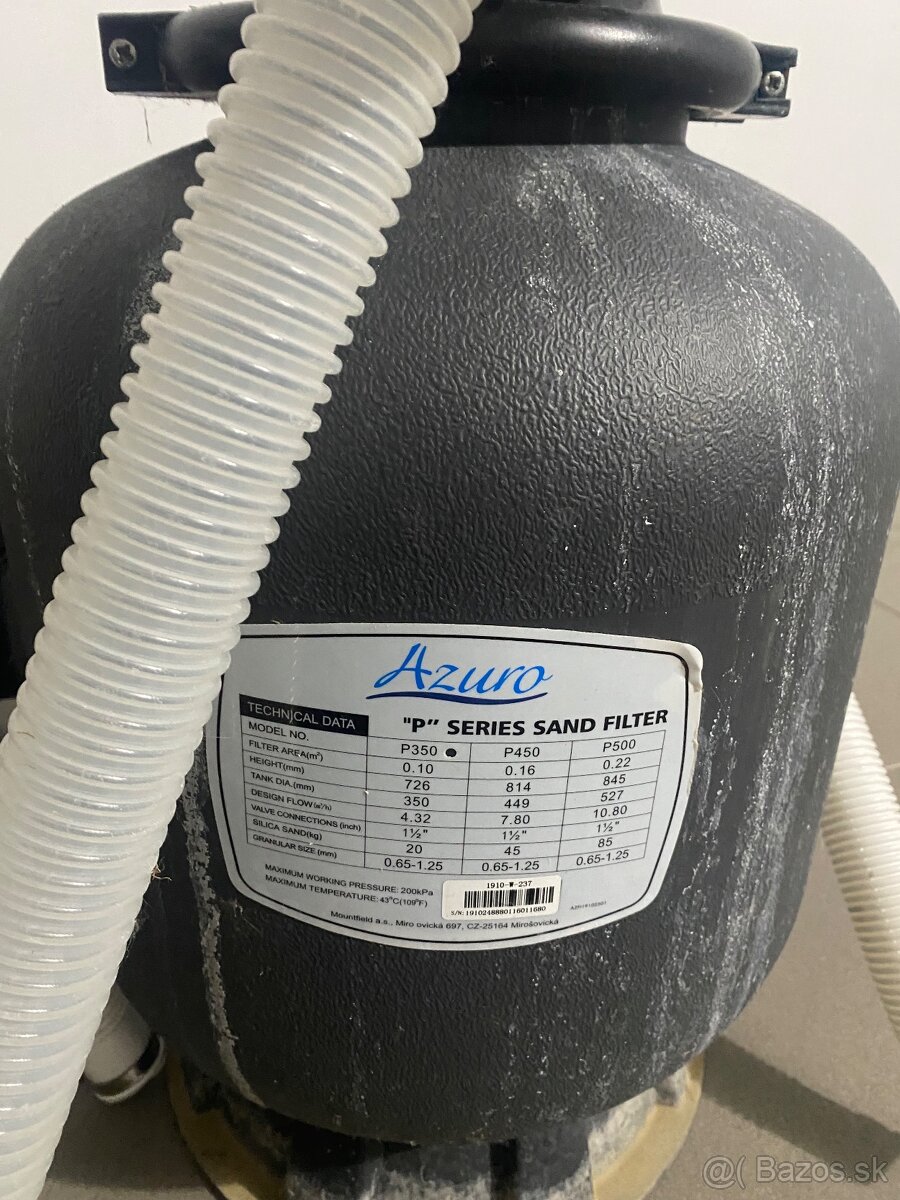 Predám bazénové čerpadlo + filtráciu - 3