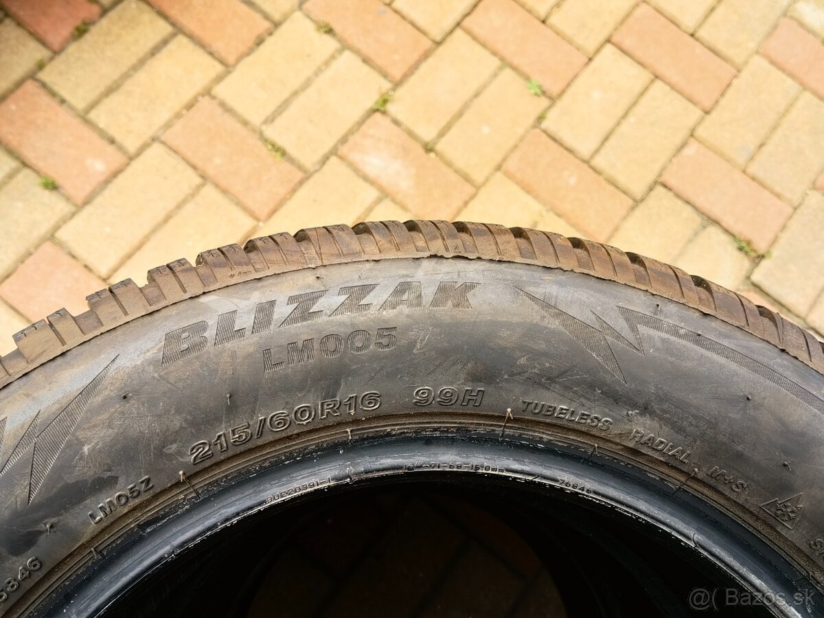Bridgestone 215/60 R16 zimné - 3