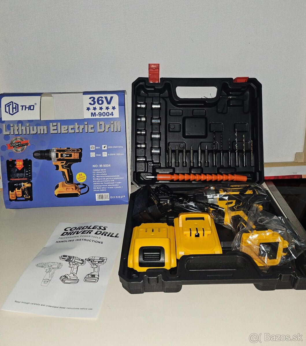 Aku vŕtačka Uťahovak 2x bateria - 3