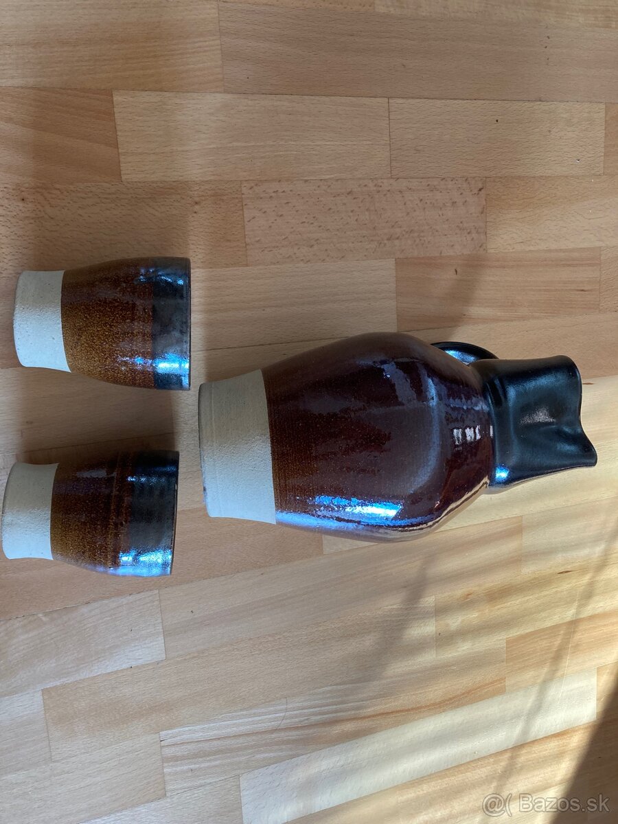 Predám keramický džbán + 2 poháre - 3