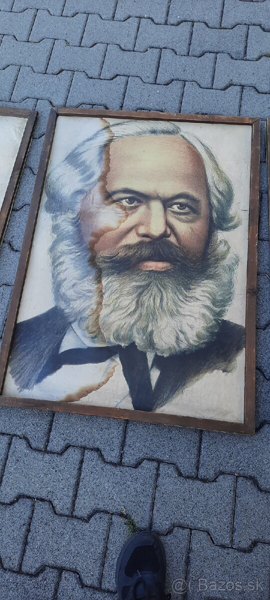 Obrazy gottwald, engels a marx, čssr, ksč... - 3