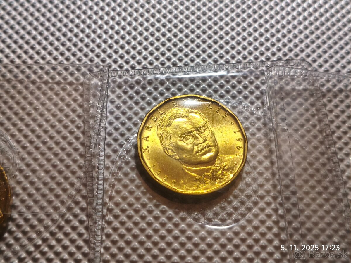 Mince pamätné 20kč 3 kusy každá iná cena spolu 10€ - 3