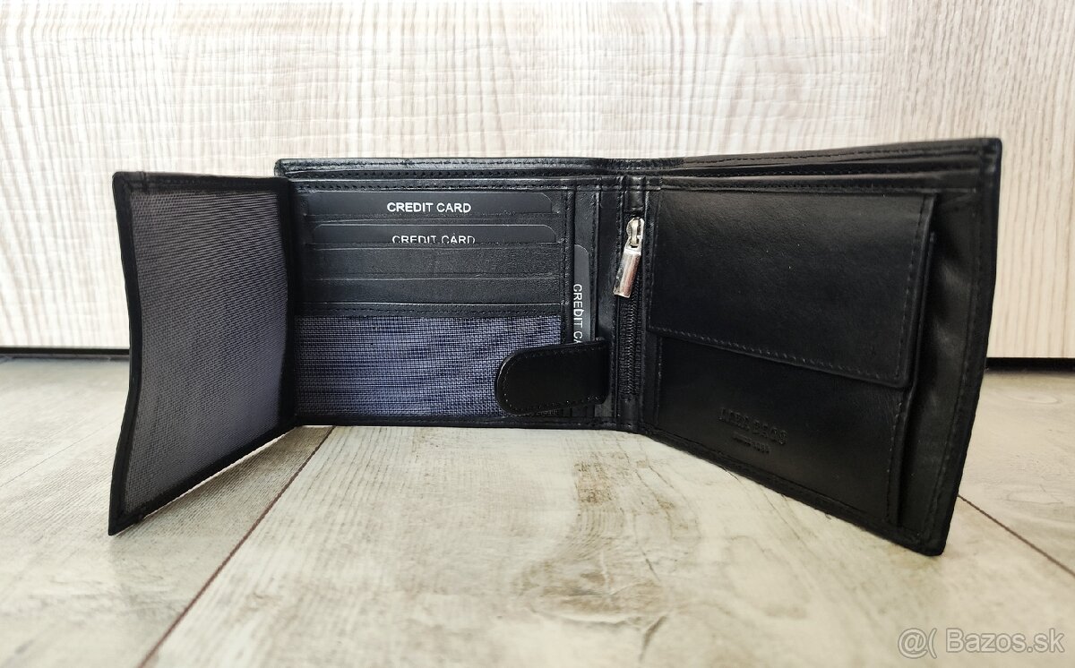 Lara Bags dokladovka koža čierna - 3