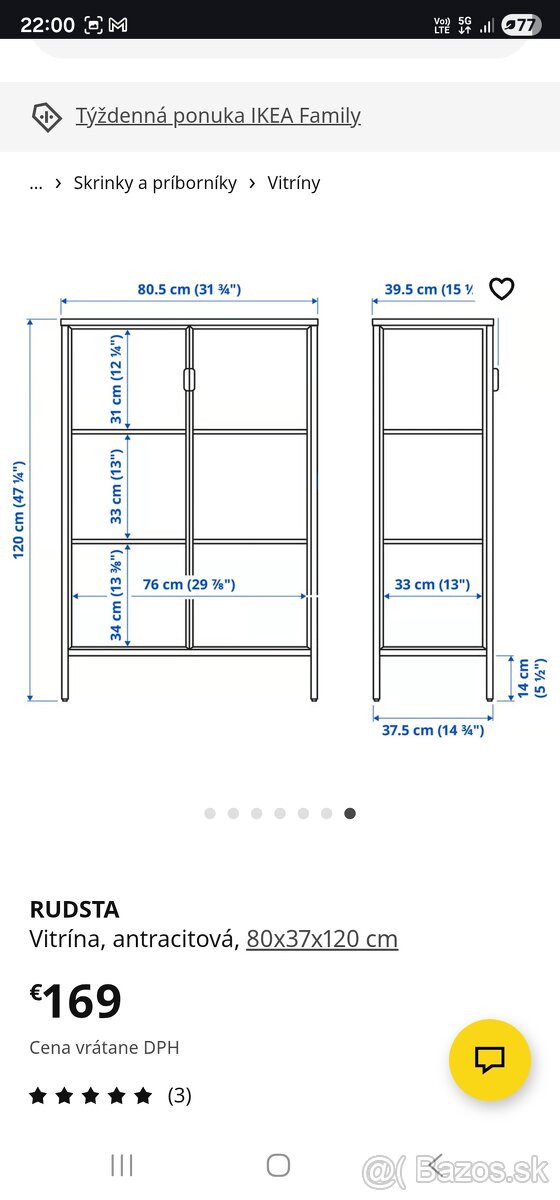 IKEA čierna vitrína - 3