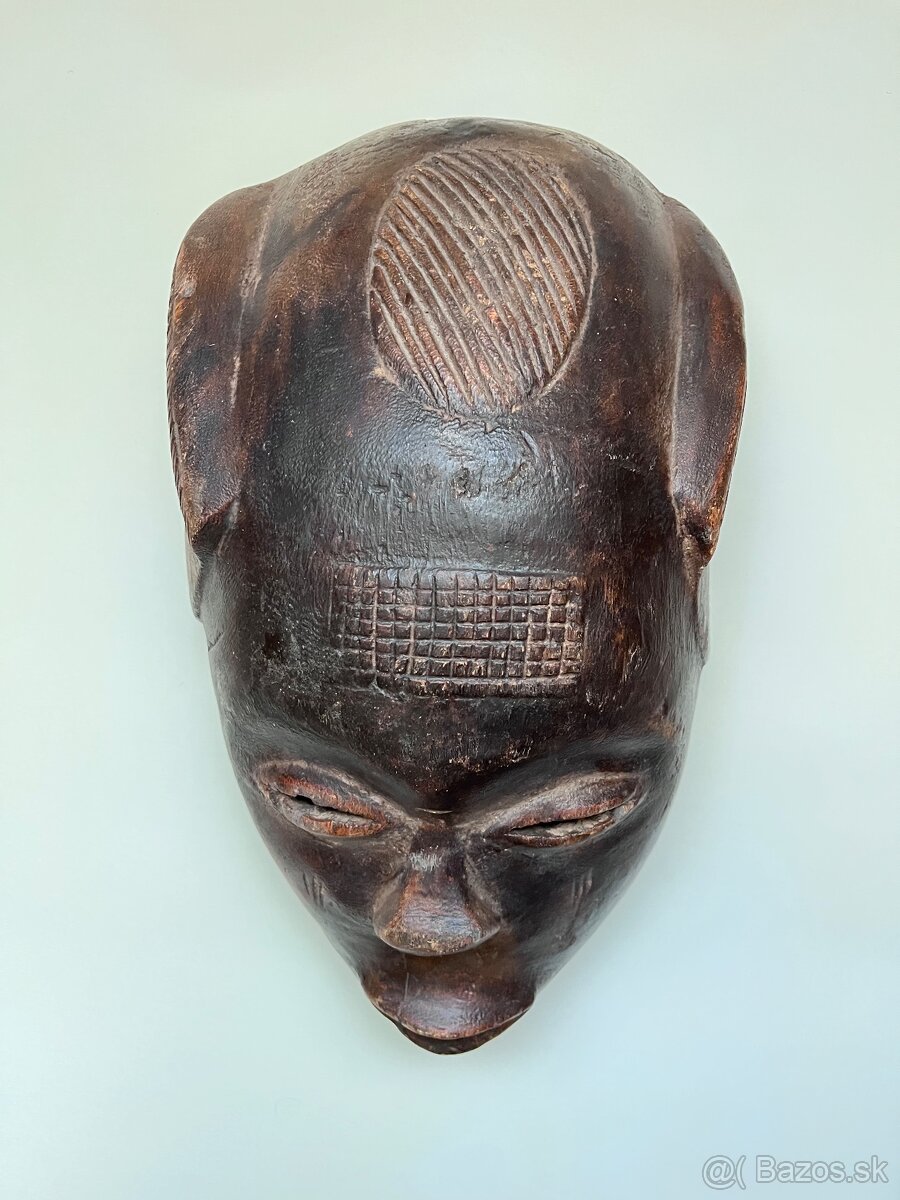 Africká drevená maska Dan - 3