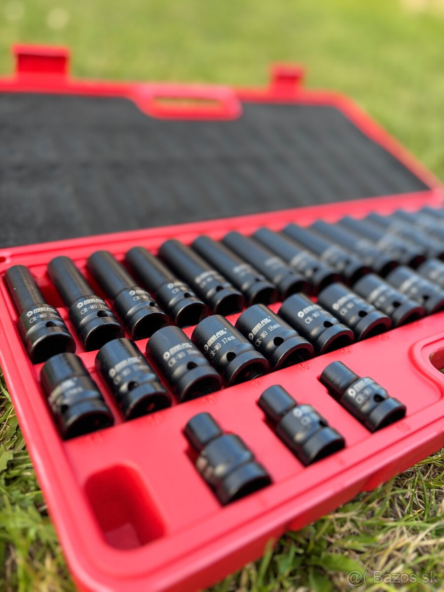 Sada nárazových hlavíc 1/2” 38 ks – CR-MO oceľ - 3