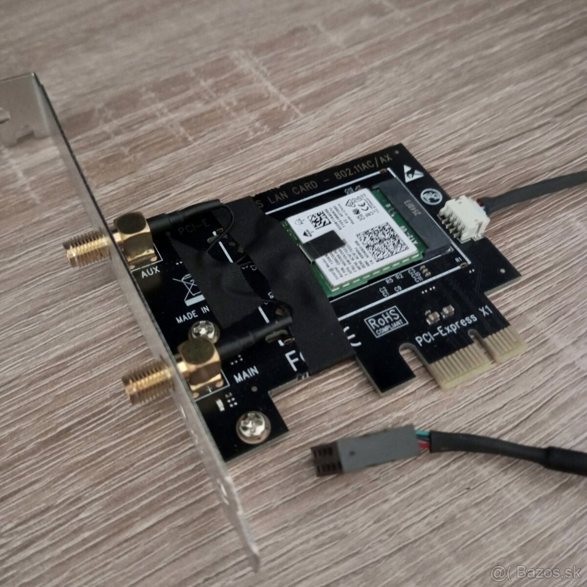 Adaptér M.2 E Key to PCIe WiFi pre modul M.2 WiFi - 3
