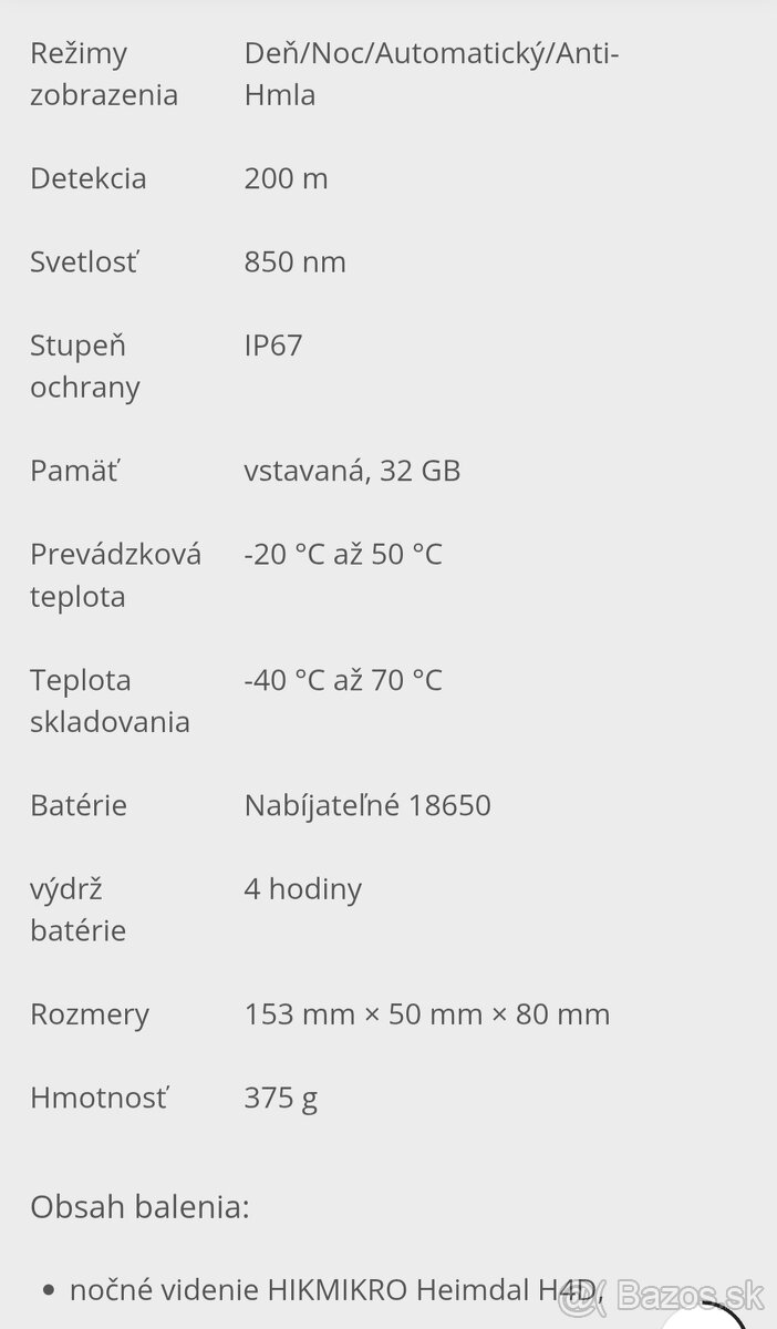 Nočné videnie Hikmicro HD - 3