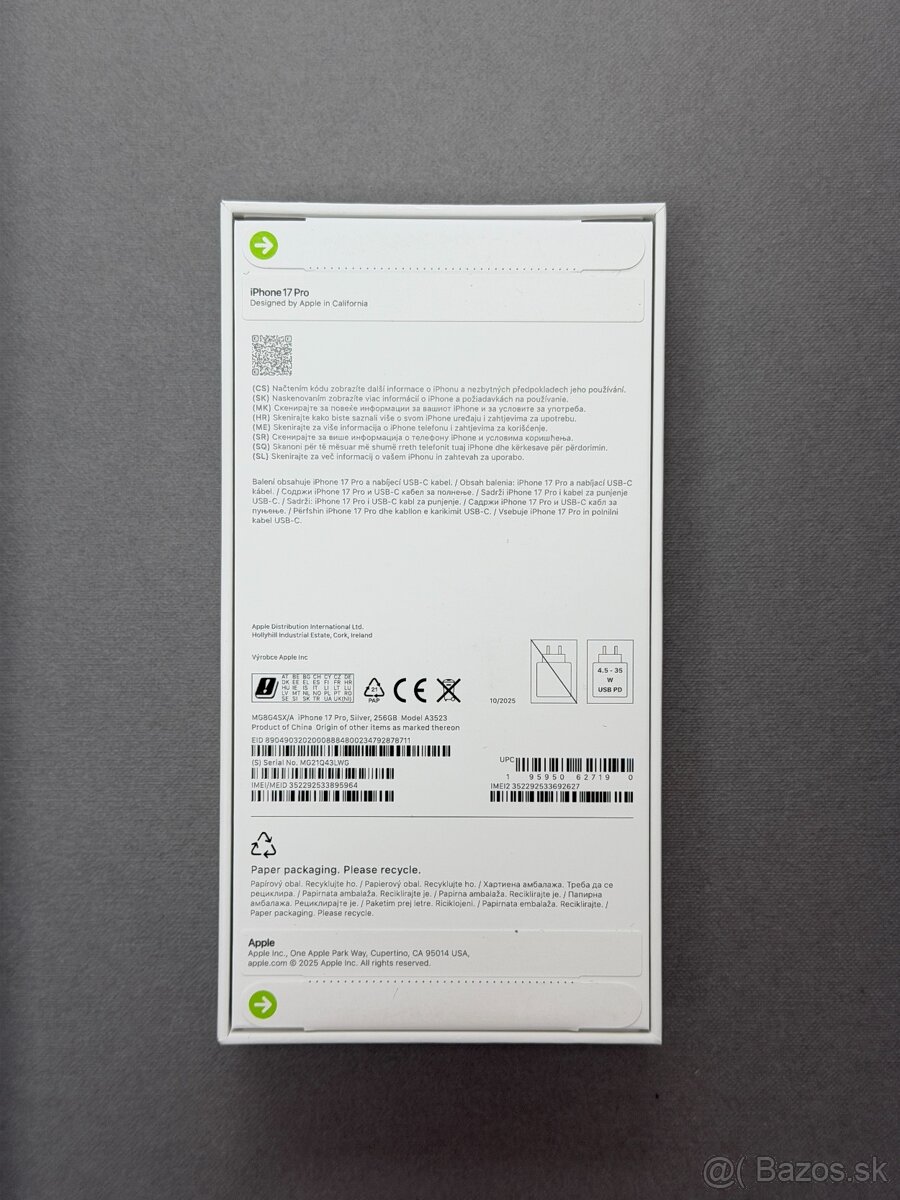 Predám nerozbalený iPhone 17 Pro 256GB silver + Case - 3