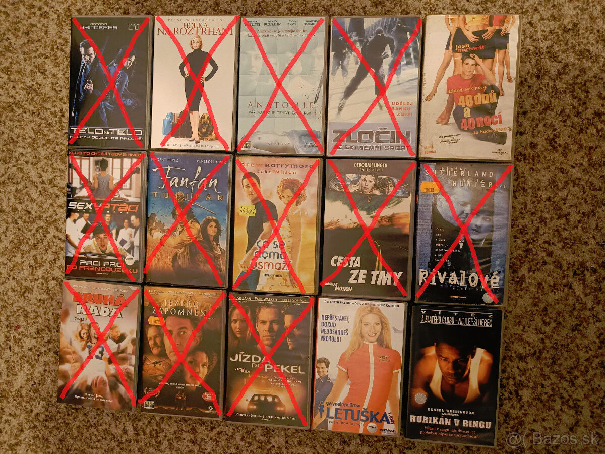 1 euro/kus - VHS videokazety originálne český dabing - 3