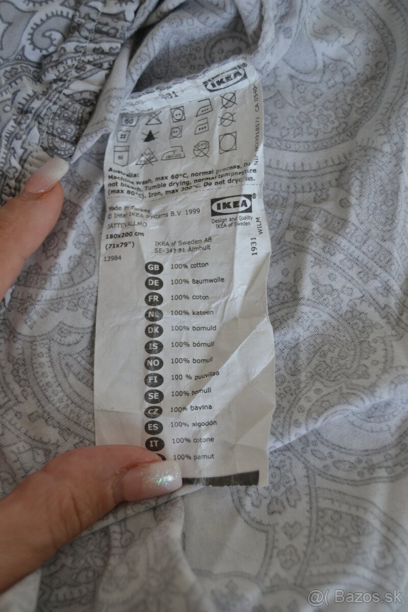 IKEA RODGERSIA Prestieradlo s gumičkou 180x200 cm - 3