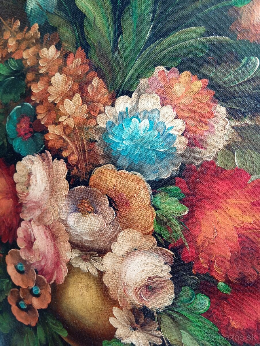 F. Campos - luxusný oválny olej na plátne 87x67 - 3