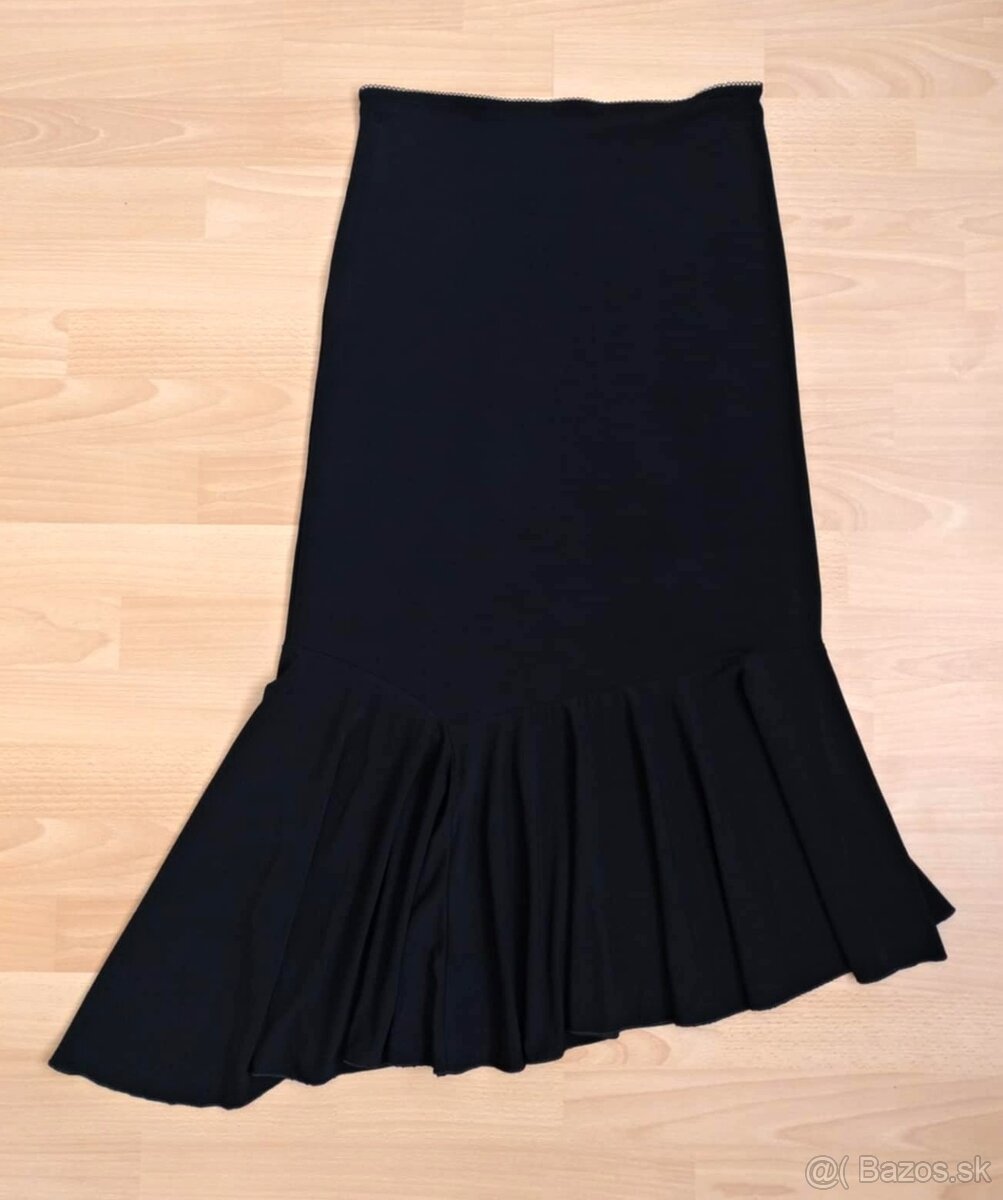 Dámska čierna maxi sukňa mermaid strih - 3
