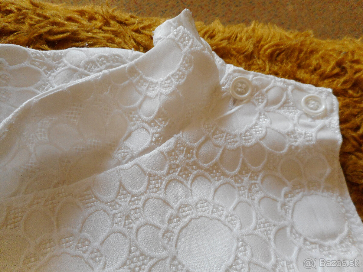 elegantné biele dievčenské šaty 152cm - 3