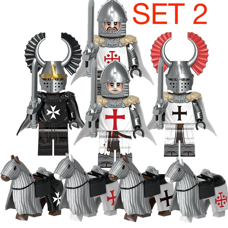 Figúrky Rytieri 1 (8ks) - typ lego, nové, nehrané - 3