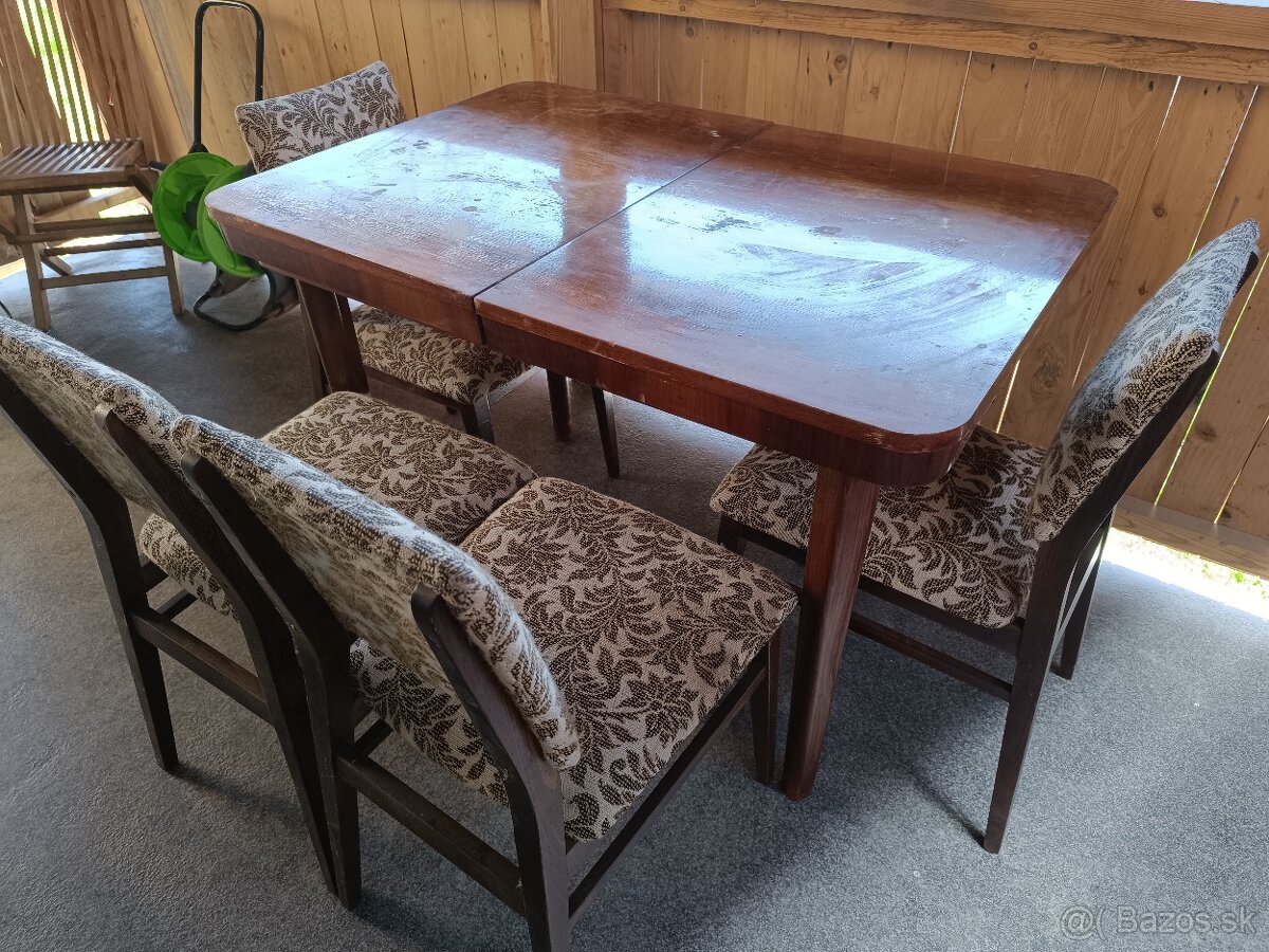 Retro stôl + 4 stolicky - 3