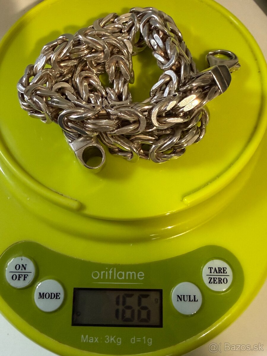 Strieborná masívna retiazka na krk - 3