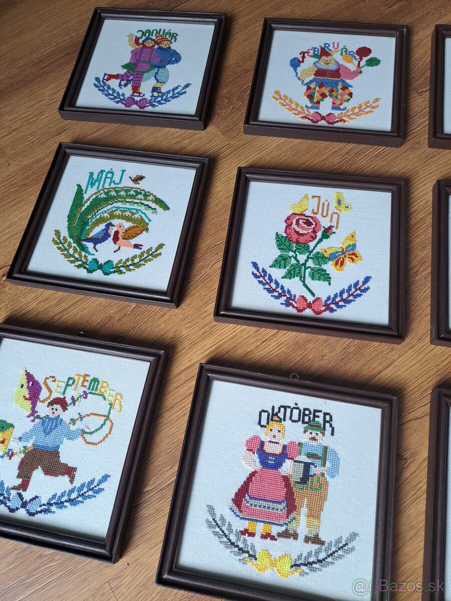 Vyšívané obrazy mesiace - 3