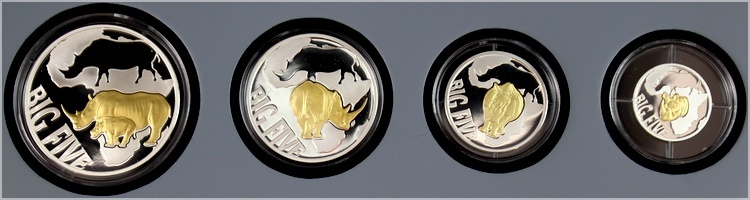 2013 Big Five silver- The Rhinoceros PROOF - 3