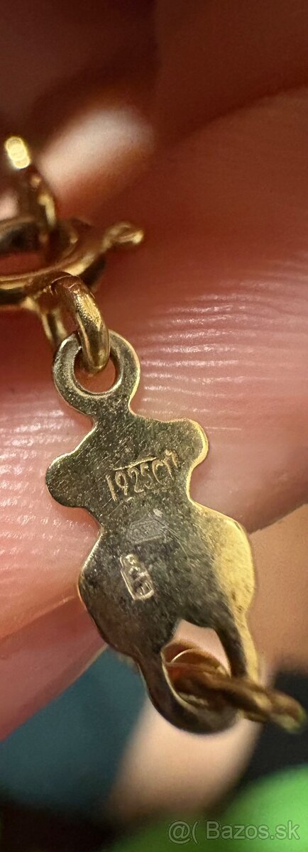 Náhrdelník TOUS s 18 KT pozlátením + prívesok TOUS s 18k ruž - 3