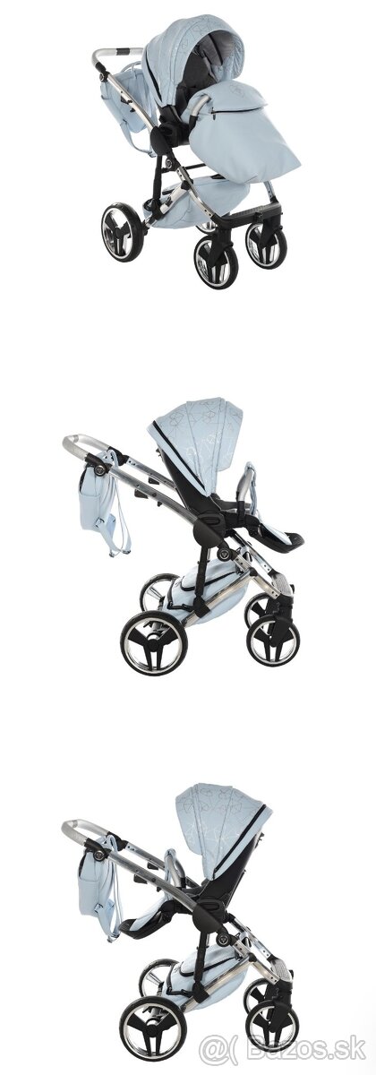 💎 LUXUSNÝ KOČÍK JUNAMA HEARTS 3v1💎 - 3