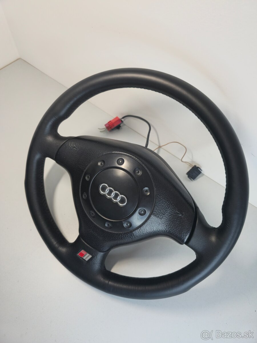Kožený volant audi s-line a6 c4 , a4 b5 - 3