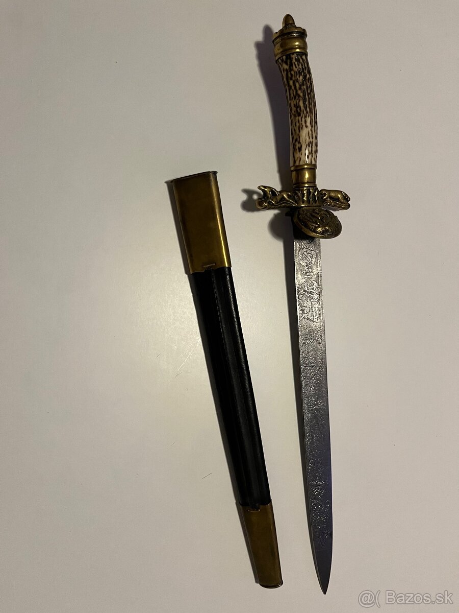 Nemecká poľovnícka dýka Solingen – Hirschfänger - 3